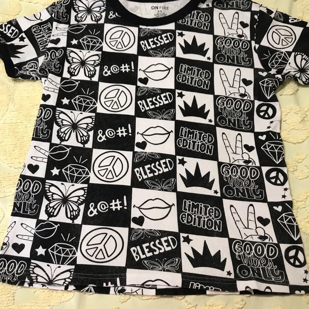ON FIRE 3XL ribbed cotton shirt